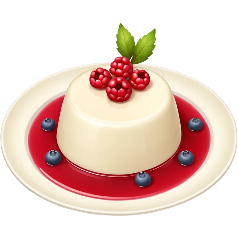 panna cotta on dish emoji