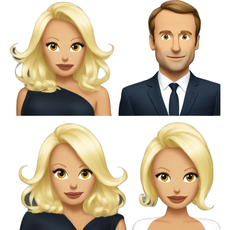 Macron pamela anderson emoji