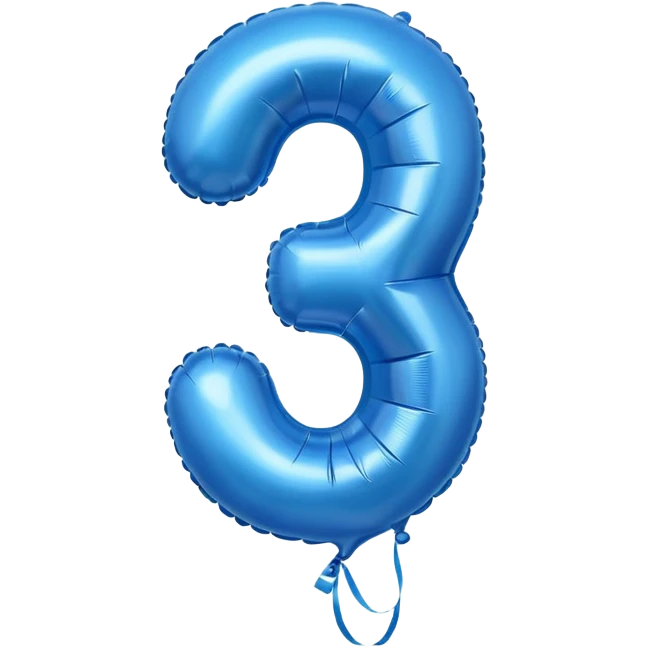 Number one in blue balloons emoji
