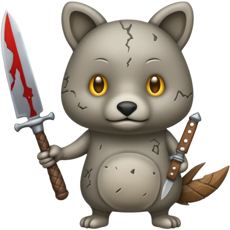 ancient animal with knife emoji