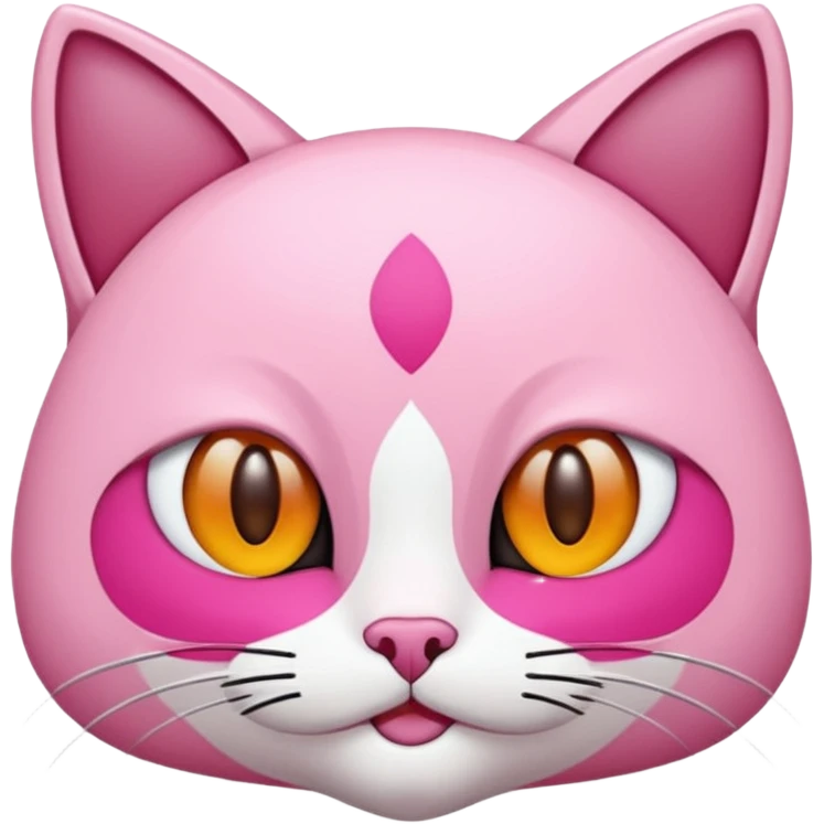 Pembe bir kedi kuyruğu İnce emoji