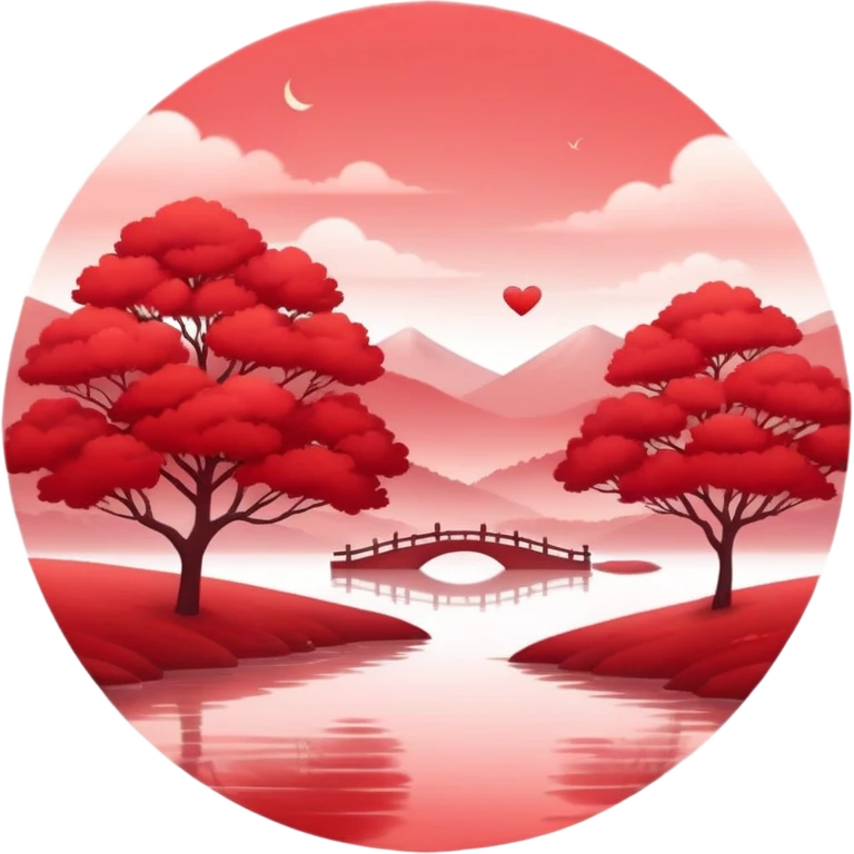 Romantic Red Aesthetic Scenery emoji