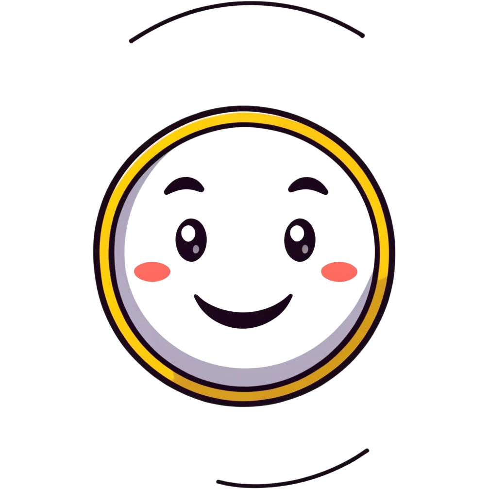 Happy party face emoji