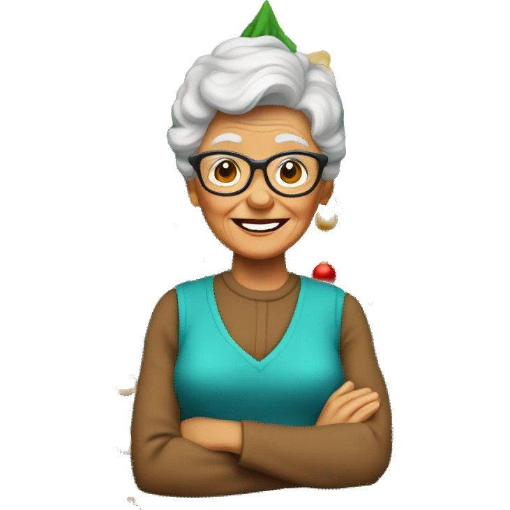grandma christmas tree emoji