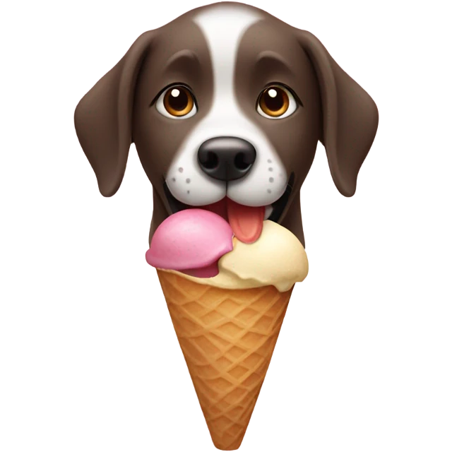 Dog having icecream  emoji