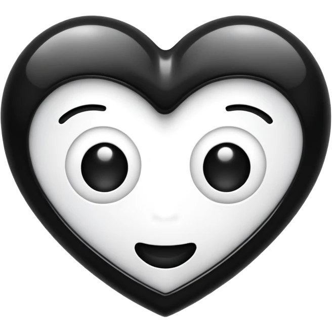 Black heart eyes emoji
