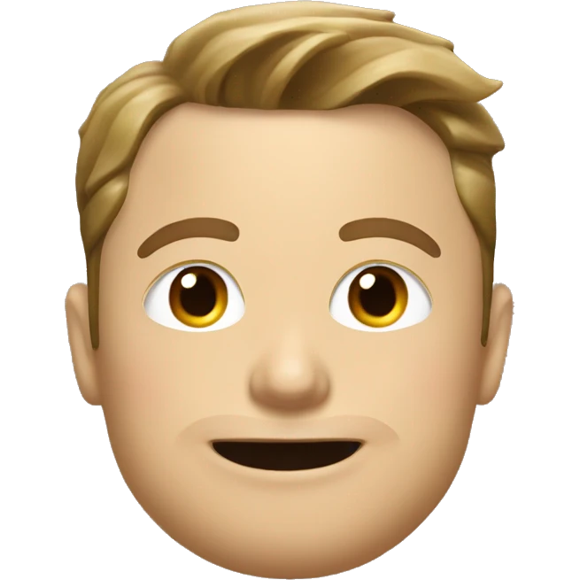 Elon musk with a beige eggplant in mouth emoji