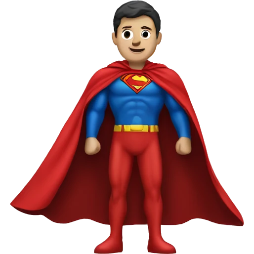Red cape with superman logo emoji