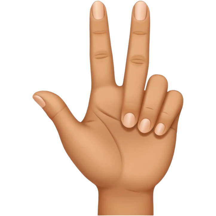 Hand pn which 3rd and ring finger pointing outward and 2nd and 5th and thumb finger pointing upward emoji