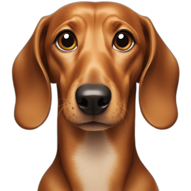 Dog head reality dachshund Looks to the left side emoji