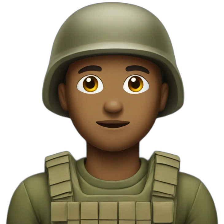 Soldier in war emoji