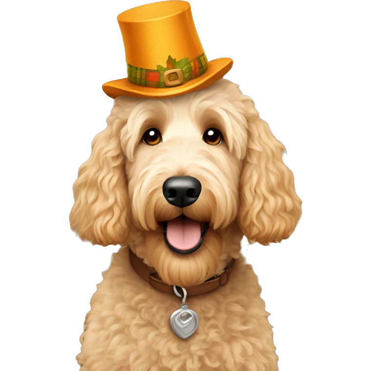Golden doodle thanksgivings emoji