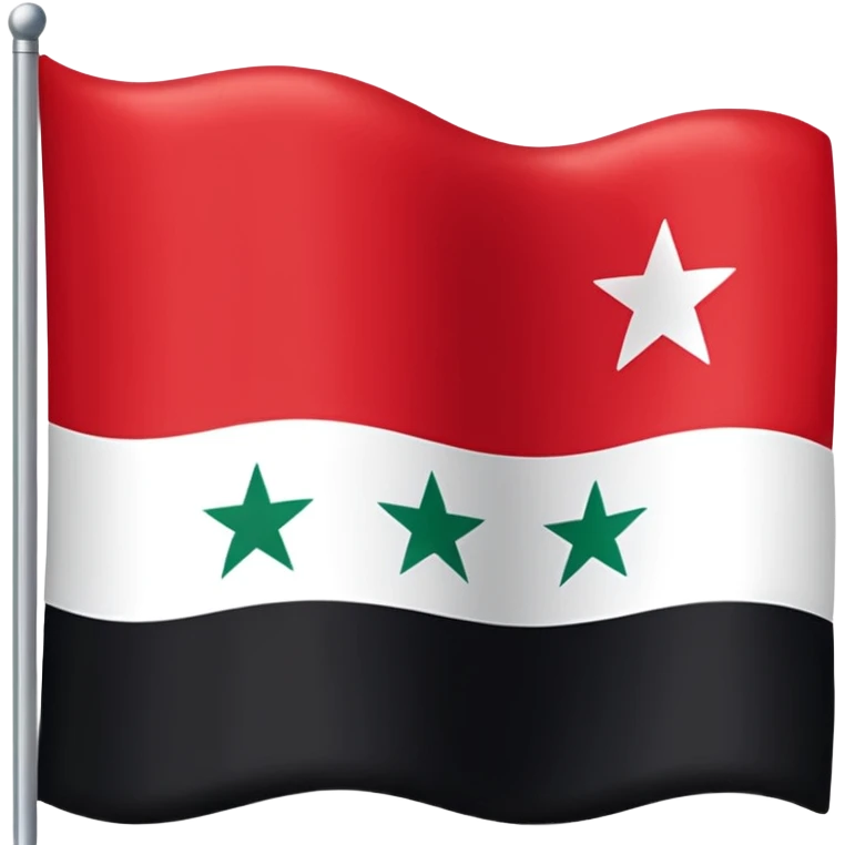 the flag of Syria, accurate colors and proportions emoji