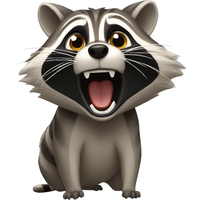 raccoon-screaming emoji