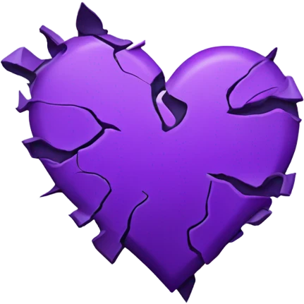 Broken heart but purple  emoji