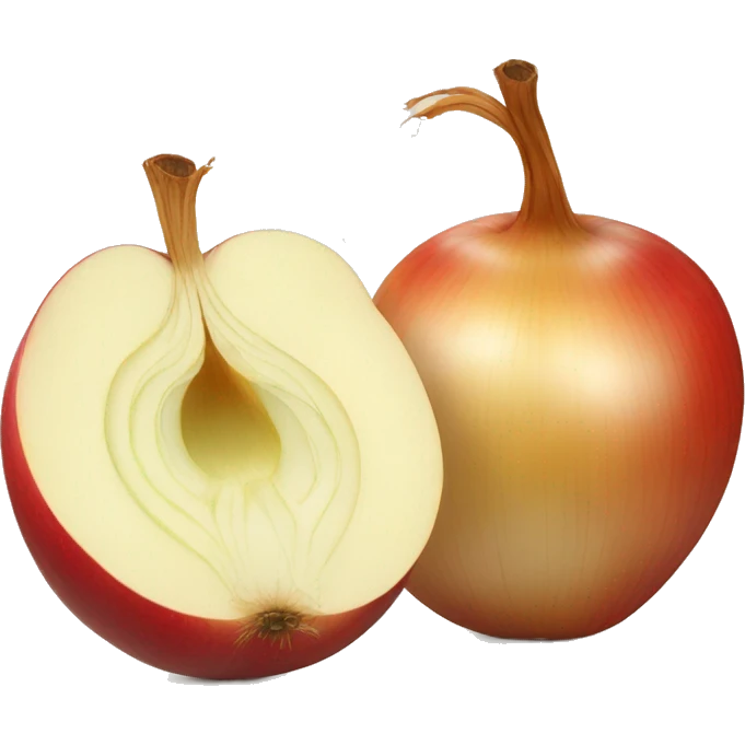 Apple and onion emoji