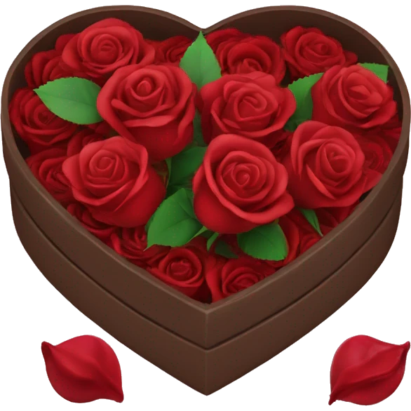 roses and chocolate in a heart box emoji
