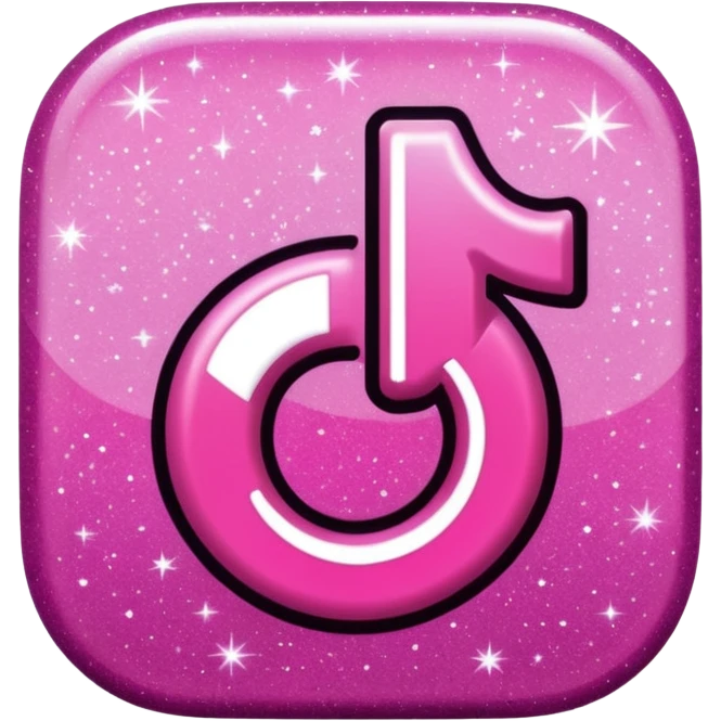glitter pink logo TikTok emoji