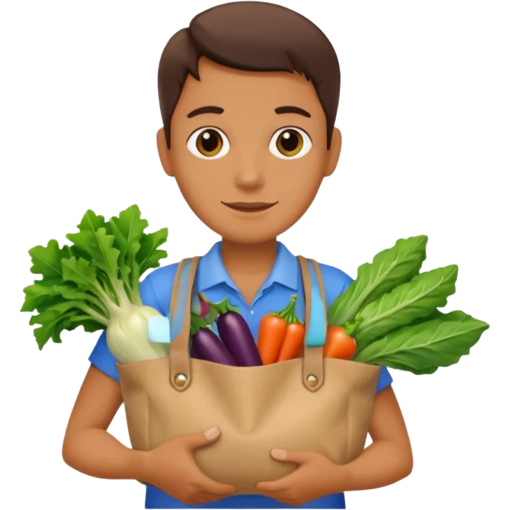 hours holding vegetables bag emoji
