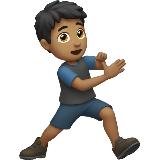 person throwing small rock emoji