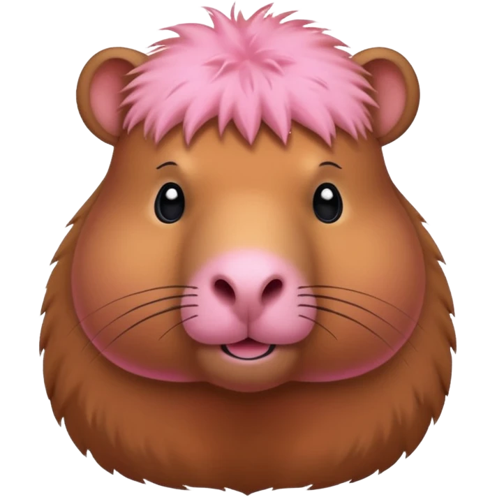Pink capybara emoji