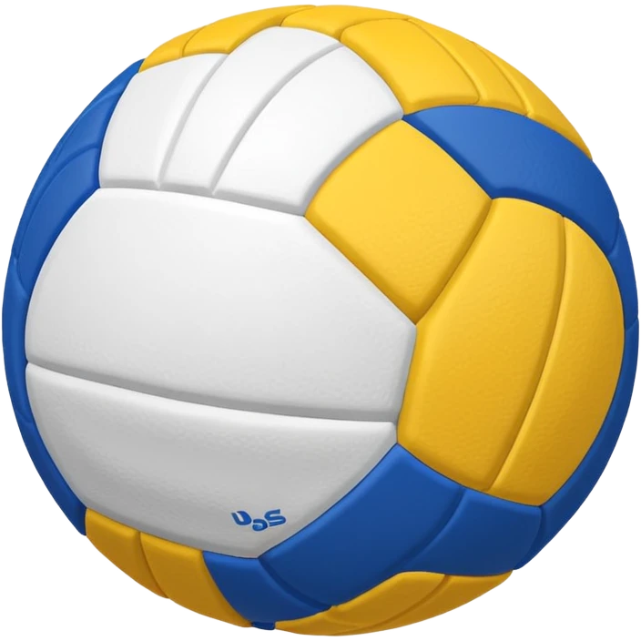 Pelota de voleibol BLANCO CON AZUL Y AMARILLO LOS 3 COLORES emoji