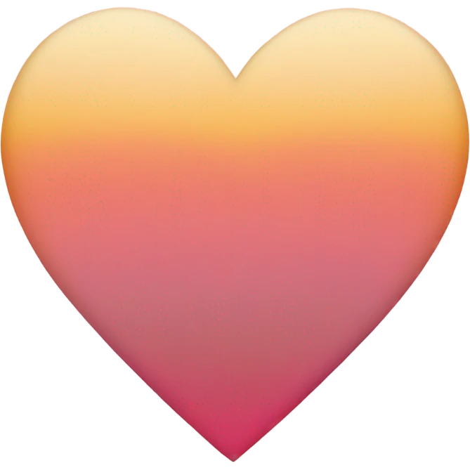Light heart in the gradient of a sunset  emoji