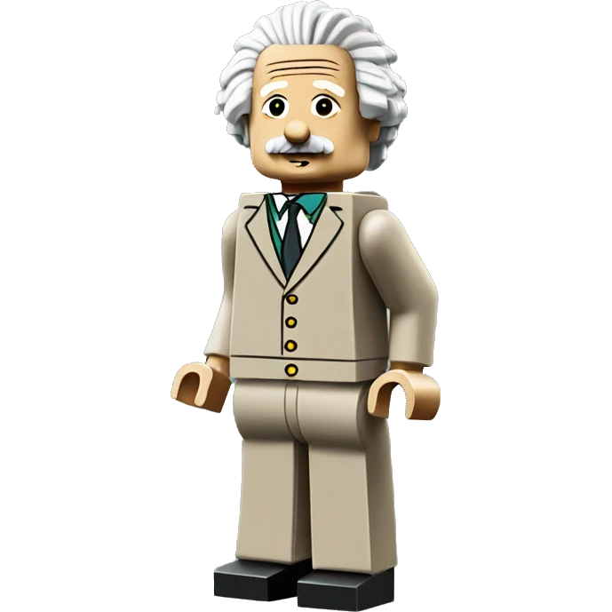 Albert Einstein lego full body emoji