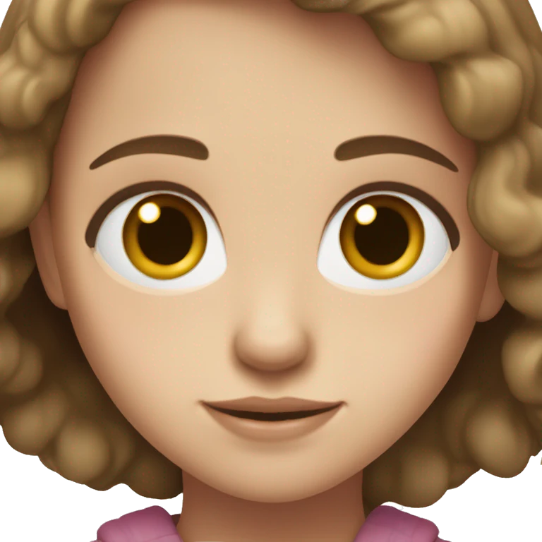 girl with brown hair, hazel eyes and fair skin emoji