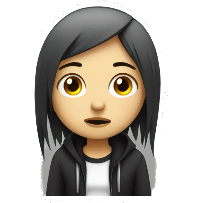 Tired emo girl emoji