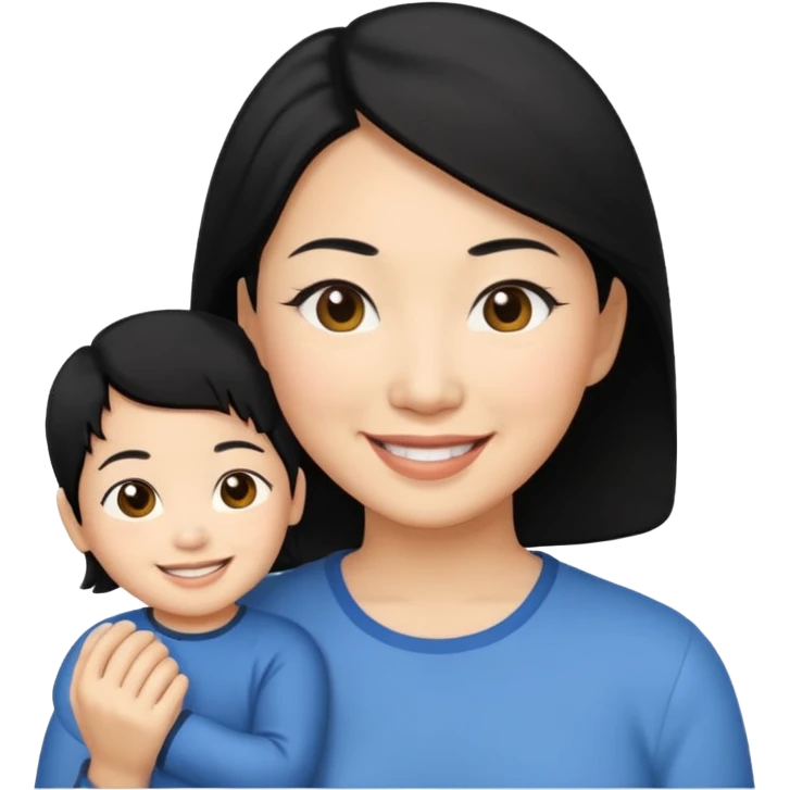 asian mother face only emoji