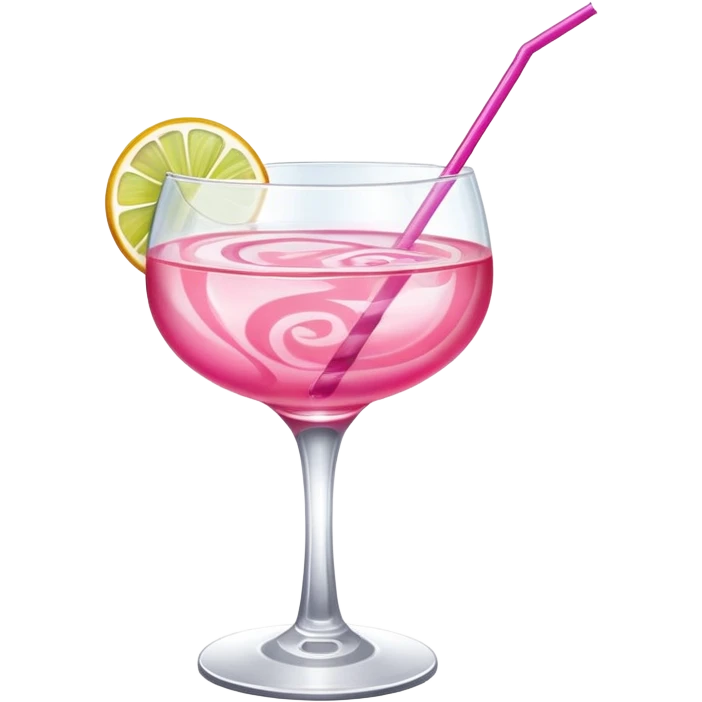 Pink gin  drink emoji