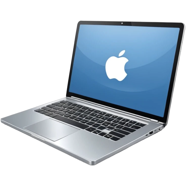 3D minimal icon of a premium silver or gray laptop with no logos, placed on a color #FF3D00 gradient background. Clean, modern, high-end tech style. emoji