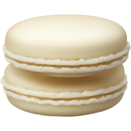 a white macaron  emoji
