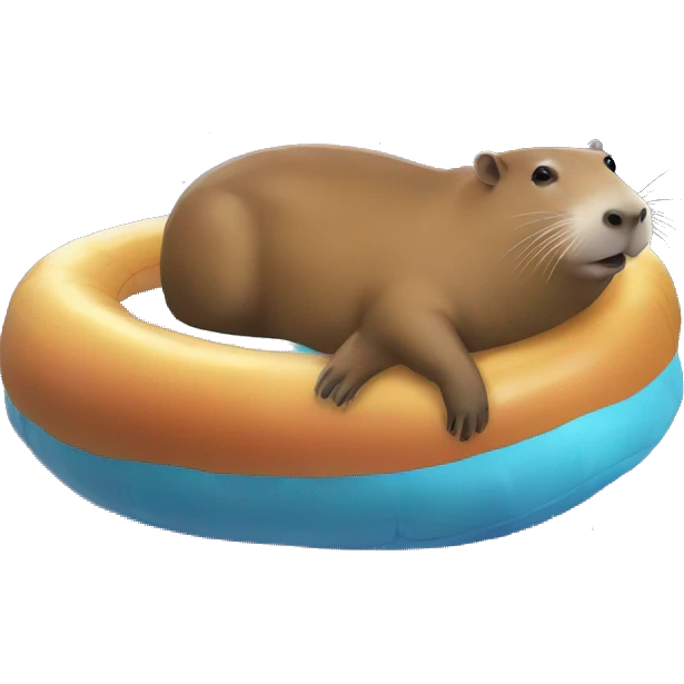 capybara in a floatie in space emoji