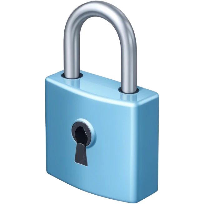 light blue Lock emoji
