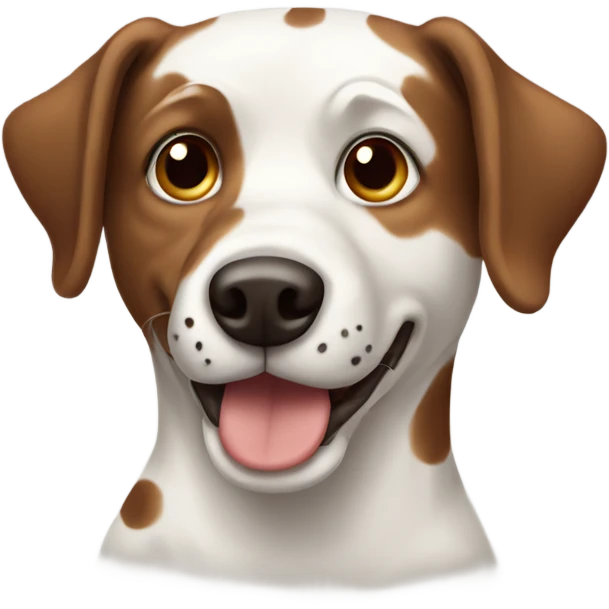 Brown white spotted dog emoji