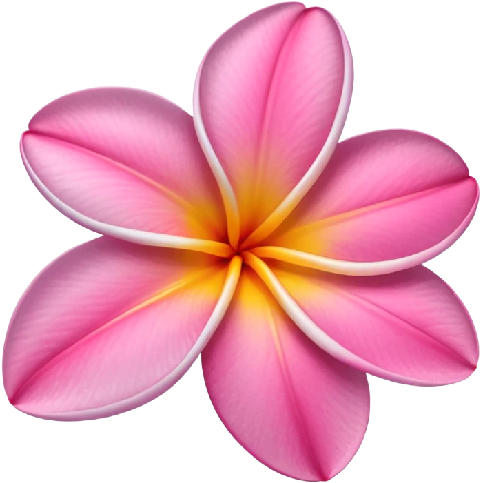 pink plumeria flower emoji
