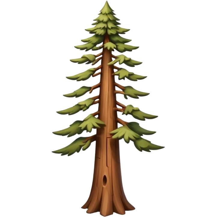 long slim sequoia tree emoji