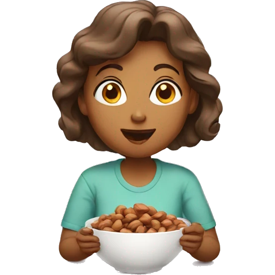 Mother eating nuts emoji
