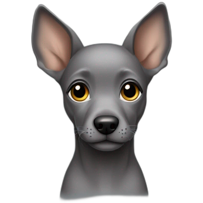 xoloitzcuintle grey puppy emoji