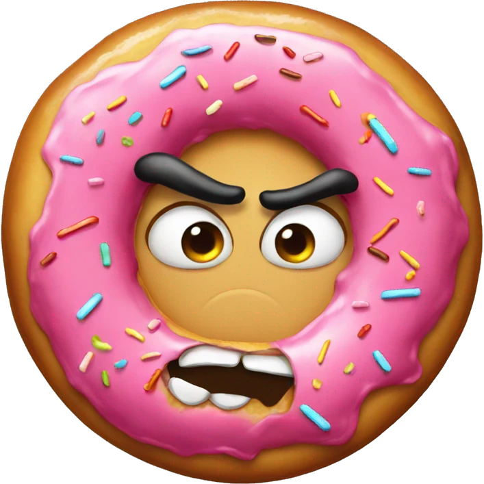 Angry donut emoji