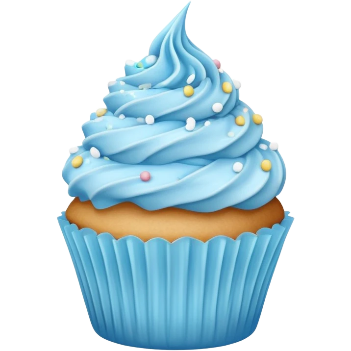 Light blue cupcake emoji