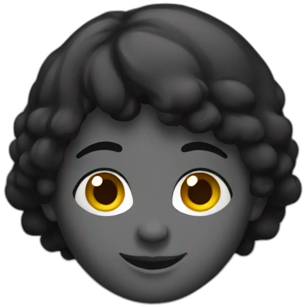 a black emoji
