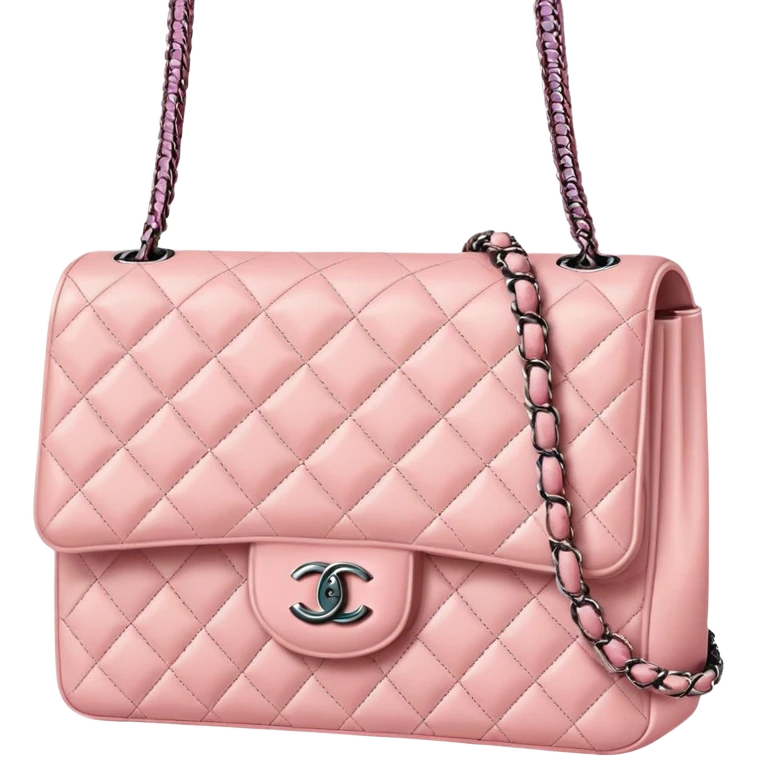 Chanel light pink purse emoji