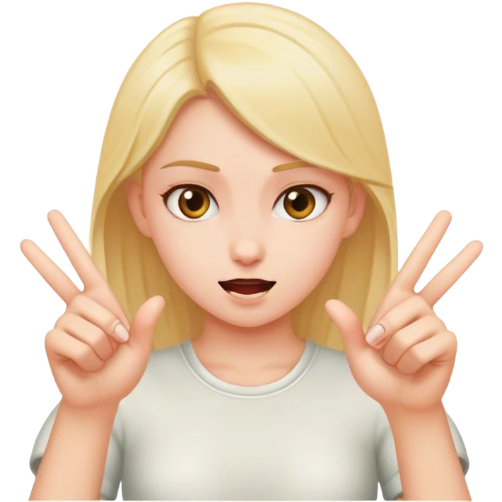 girl flipping off someone emoji