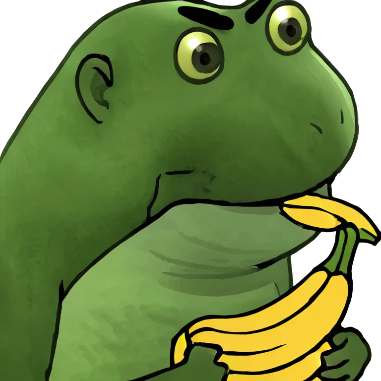 Monkey eating banana emoji