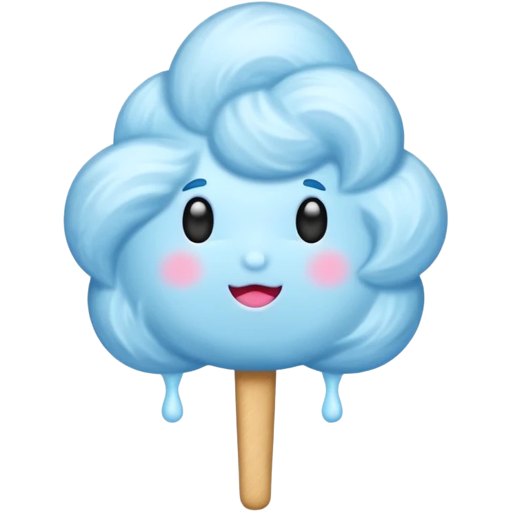 Cotton Candy, Blue Cloud Cotton Candy – light blue puff, oversized and airy. emoji