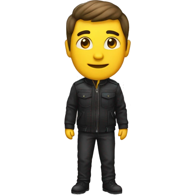 мужик в черном пальто с надписью "tw1ns0n" emoji