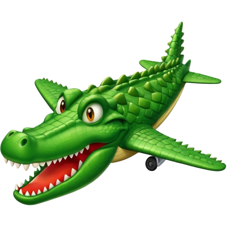 Crocodile in airplane￼ emoji